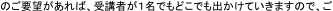 のご要望があれば、受講者が１名でもどこでも出かけていきますので、ご